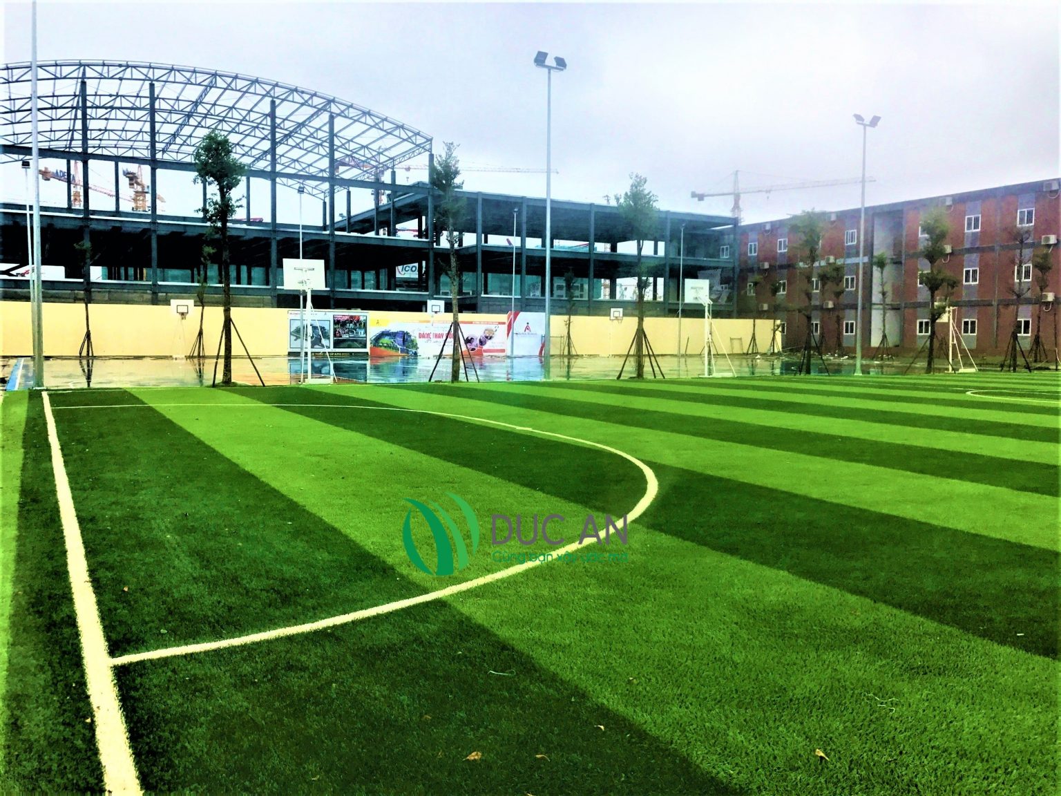 Dự án sân bóng đá cỏ nhân tạo tại trường liên cấp Alpha School – An Khánh, Hà Nội