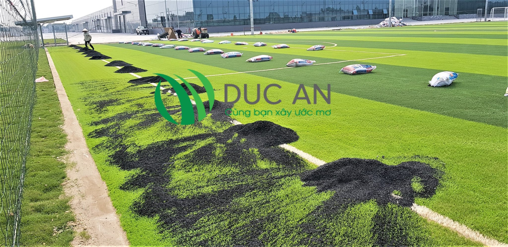 Dự án sân bóng đá cỏ nhân tạo tại công ty Kortek Vina – Hà Nam