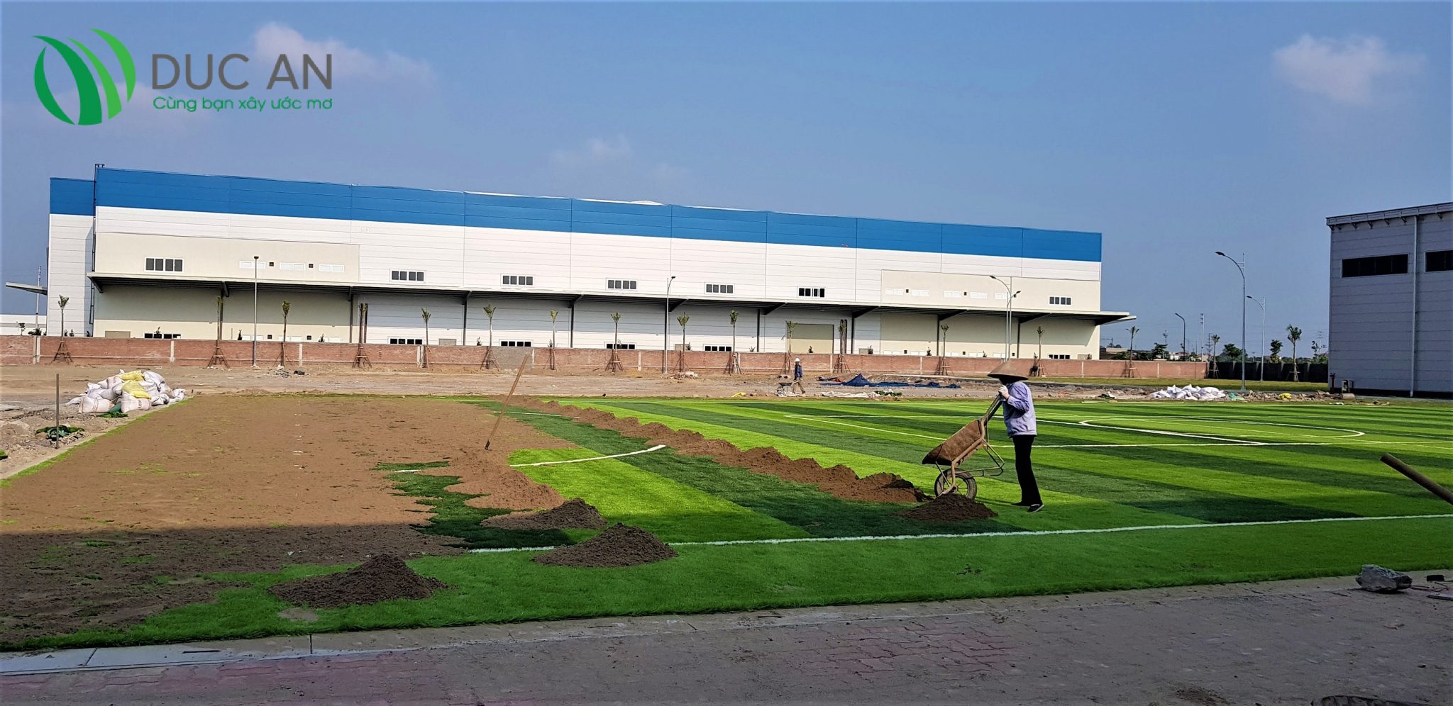 Dự án sân bóng đá cỏ nhân tạo tại công ty TNHH Autonics VNM – Hà Nam